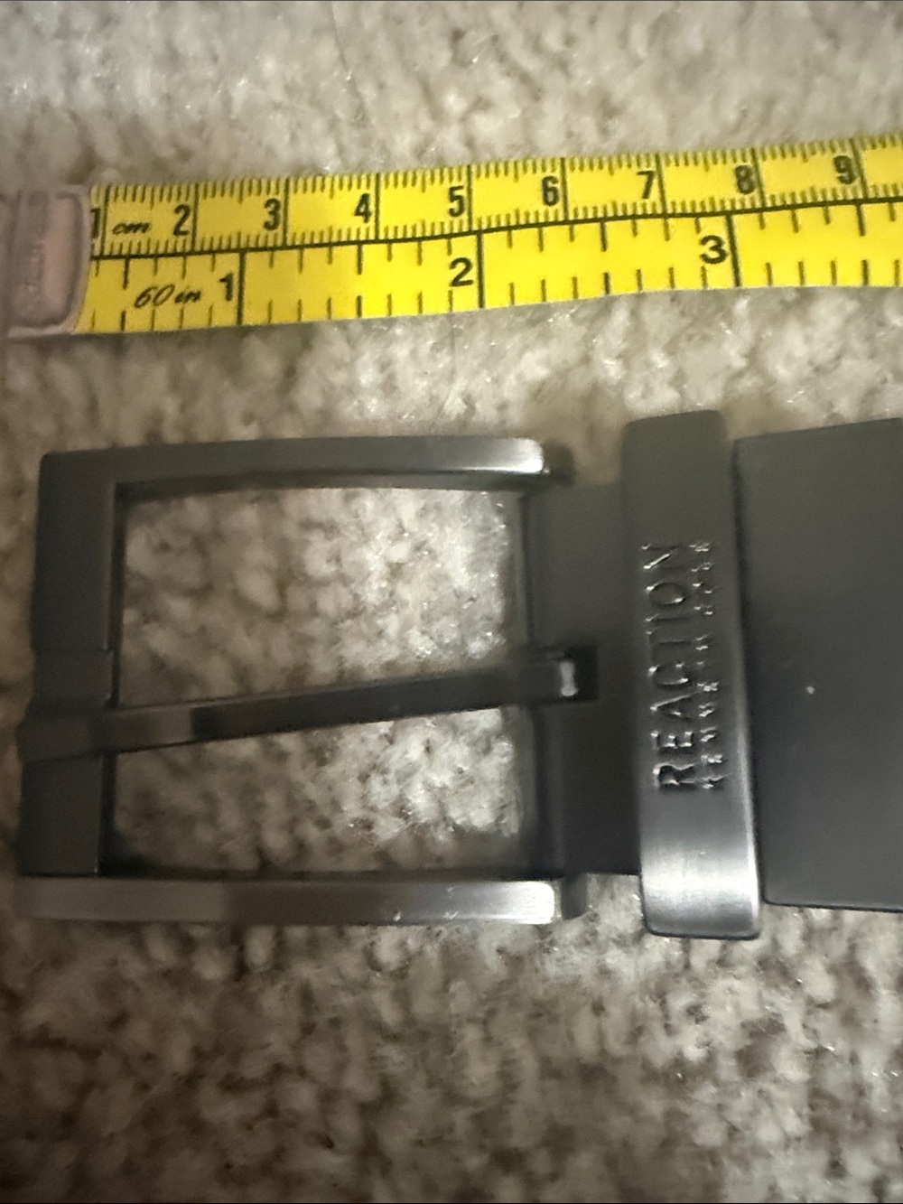 Kenneth Cole Reaction Matte Black Buckle Dress Belt